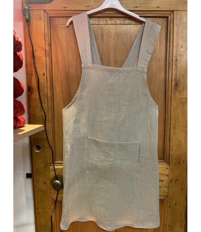 Le grenier du lin Japanese apron in natural linen