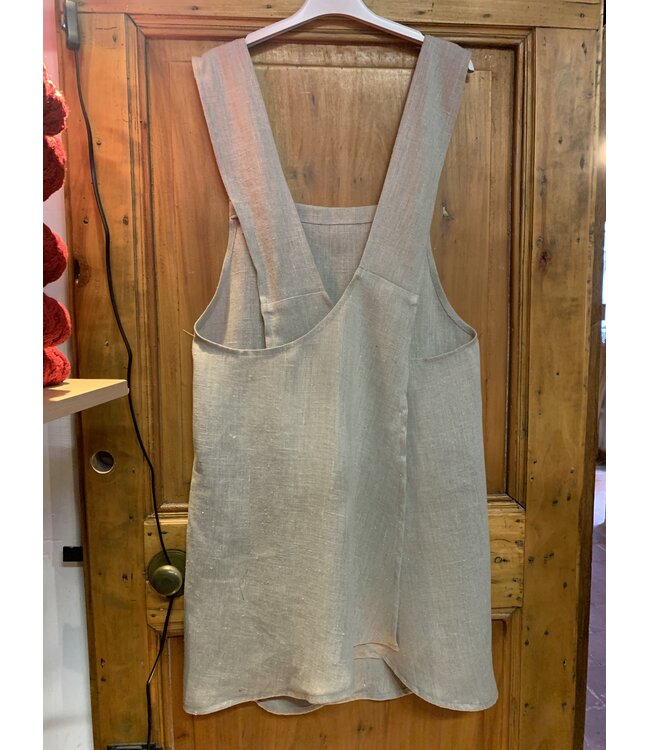 Le grenier du lin Japanese apron in natural linen