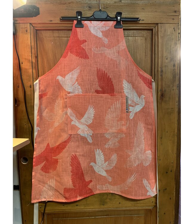 Le grenier du lin Apron orange doves