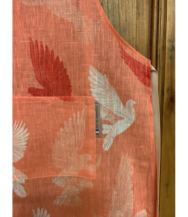 Le grenier du lin Apron orange doves