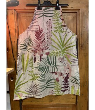 Le grenier du lin Brocéliande pink linen apron