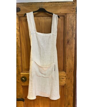 Natural striped Japanese linen apron Natural striped Japanese linen apron
