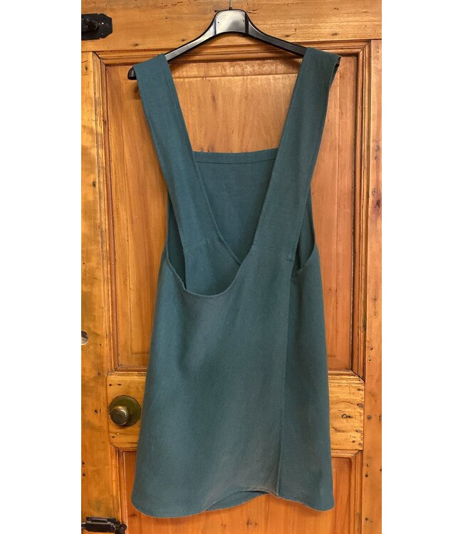 Le grenier du lin Japanese apron in green linen