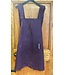 Le grenier du lin Japanese linen apron with purple stripes