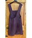 Le grenier du lin Japanese linen apron with purple stripes