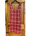 Le grenier du lin Japanese red checked linen apron