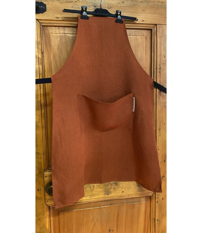 Le grenier du lin caramel linen apron