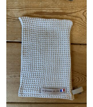 Le grenier du lin Natural pure linen honeycomb washcloth