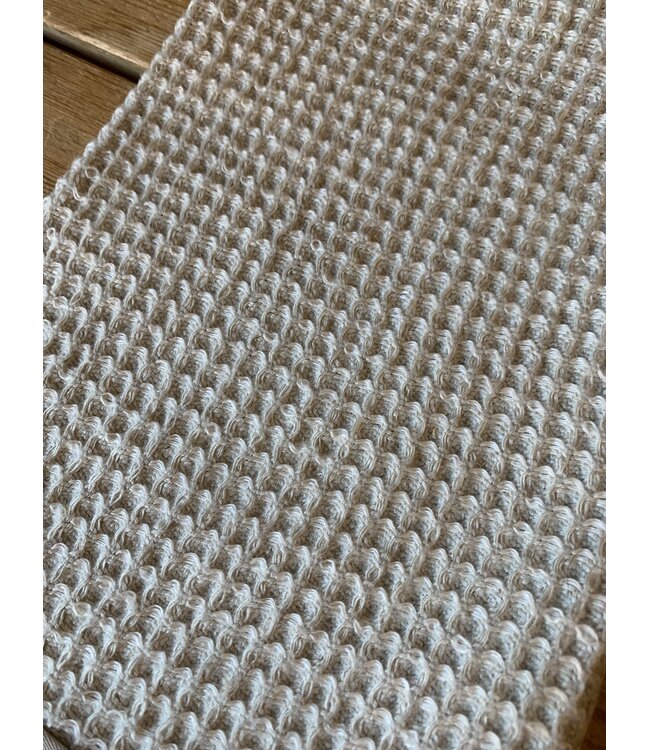 Le grenier du lin Gant de toilette nid d'abeille naturel pur lin