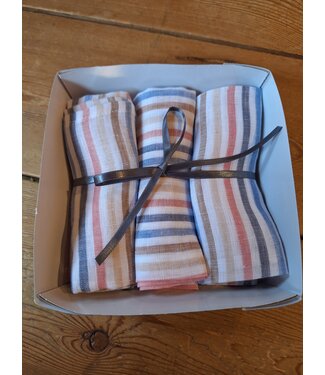 Multicoloured linen handkerchiefs