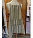Le grenier du lin Japanese apron in green striped linen