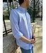 Le grenier du lin Long-sleeved shirt with wide blue stripes