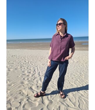Le grenier du lin BALI plum linen blouse