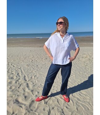 Le grenier du lin Witte linnen blouse BALI