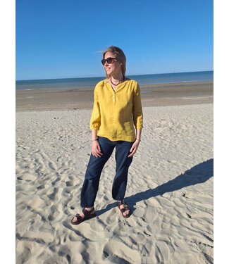 Le grenier du lin MONA saffron linen smock