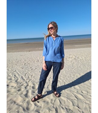 Le grenier du lin LINNEN MATROSSENJAS MONA in lavendelblauw