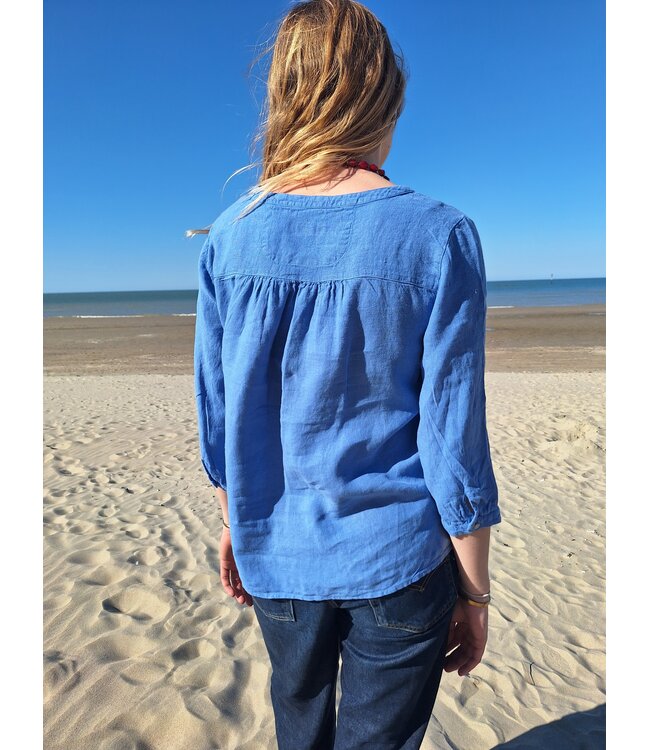 Le grenier du lin MONA linen smock in lavender