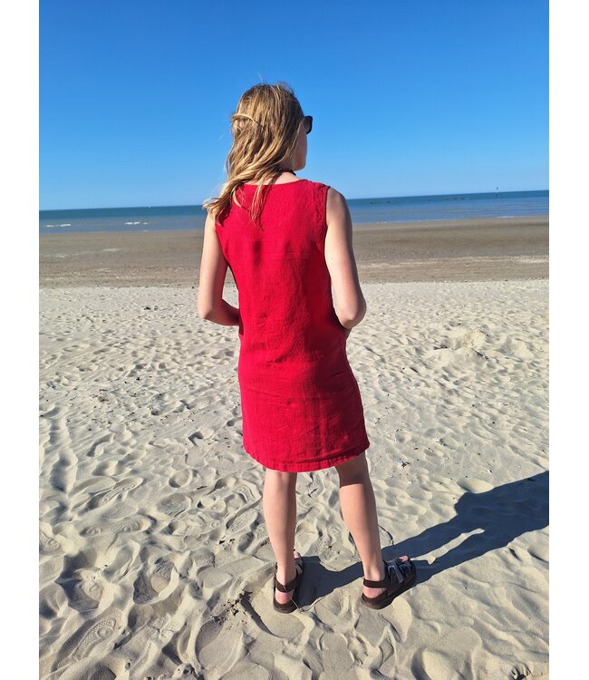 Le grenier du lin robe pur  lin Haiti  baie mure