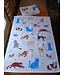 Dishcloth featuring colourful kitten print