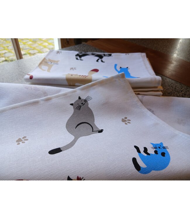 Dishcloth featuring colourful kitten print