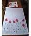 poppy-print cotton and polyester tea towel