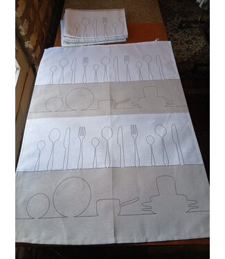 Mixed-fibre tea towel