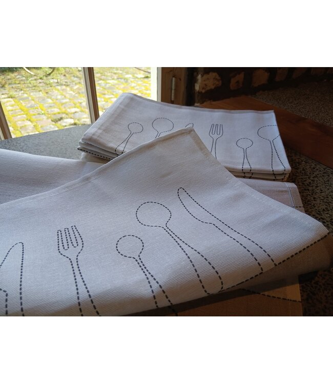 Mixed-fibre tea towel