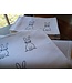 Rabbit-print tea towel