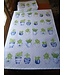 Potted plants print tea towel