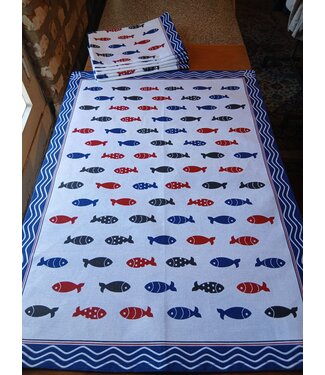 Theedoek met sardineprint