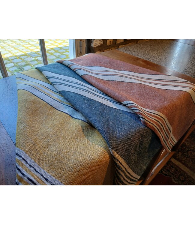 haomy Gestreepte linnen theedoek augusto