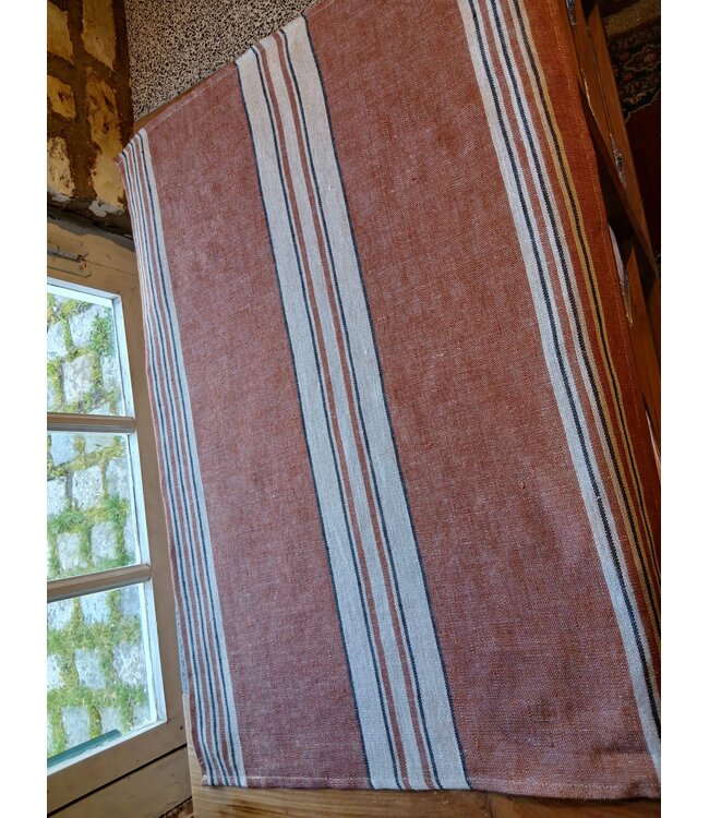 haomy Gestreepte linnen theedoek augusto