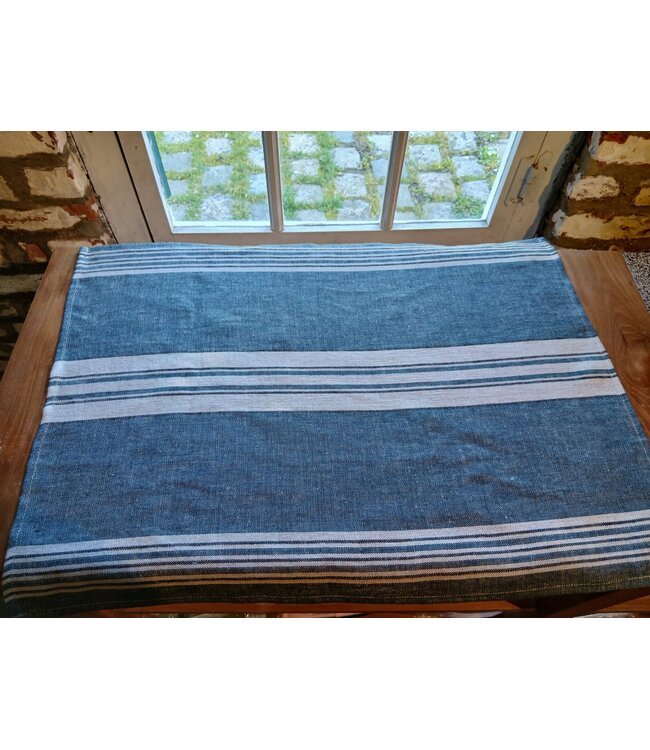 haomy Gestreepte linnen theedoek augusto