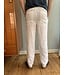 Pantalon en lin relax mixte blanc