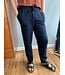 Pantalon en lin relax mixte marine
