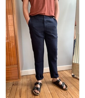 Le grenier du lin Pantalon en lin  Mesrine marine