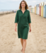 Le grenier du lin Lia dark green linen dress