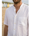 Le grenier du lin Chemise Col Mao MC Blanc
