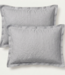 Taie d'oreiller en lin gris clair