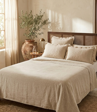 Drap plat en lin naturel