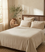 Drap plat en lin naturel