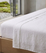Drap plat en lin blanc