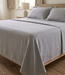Drap plat en lin gris clair
