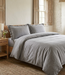 Housse de couette en lin gris clair