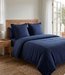 Housse de couette en lin bleu de chine