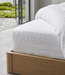 Drap housse en lin blanc