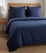 Drap housse en lin bleu de chine