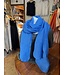 Mixed scarf in royal blue linen