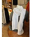 Mixed scarf in white linen