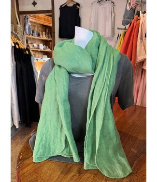 Echarpe mixte en lin vert brésil